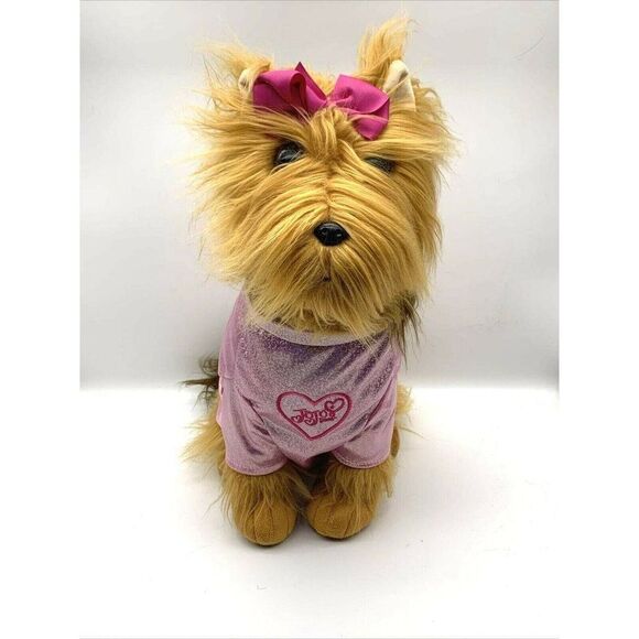 Nickelodeon JoJo Siwa BowBow the Yorkie Dog Plush 17" Pink Sparkle Jacket Bow - Picture 1 of 12